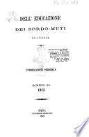 Dell'educazione dei sordomuti in Italia