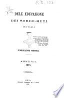 Dell'educazione dei sordomuti in Italia