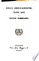 Dell'Educazione. Scritti varii