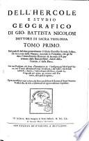 Dell'Hercole e studio geografico ...