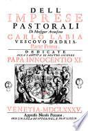 Dell'imprese pastorali di monsignor arciuescouo Carlo Labia vescouo d'Adria. Parte prima \-terza! ...