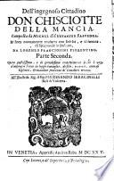 Dell'ingegnoso Cittadino Don Chisciotte Della Mancia
