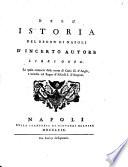 Dell'istoria del Regno di Napoli d'incerto autore libri otto