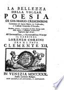Dell'istoria della volgar poesia
