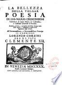 Dell'istoria della volgar poesia, scritta da Giovani Mario Crescimbeni Volume primo [- Volume sesto]...