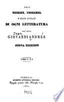 Dell'origine: Dell'origine, de' progressi e dello stato attuale delle scienze naturali