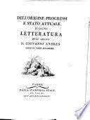 Dell'origine, progressi e stato attuale d'ogni letteratura: Delle scienze naturali