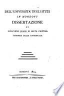 Dell'universita' degli studi in Mondovi