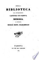 Della biblioteca del capitolo di Padova memoria