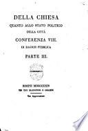 Della Chiesa quanto allo stato civile della citta conferenze di ragion pubblica parte 1. [-parte 3.!