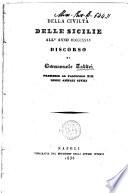 Della civilta delle Sicilie all'anno 1835 discorso di Emmanuele Taddei premesso al fascicolo 19. degli Annali Civili