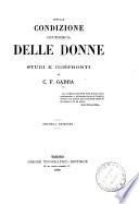 Della condizione giuridica delle donne