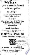 Della contemplazione mistica acquistata