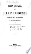 Della costanza del giurisprudente