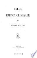 Della critica criminale