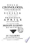 Della cronologia universale della Sicilia