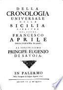 Della cronologia universale della Sicilia libri tre (etc.)