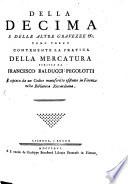 Della decima e di varie altre gravezze imposte dal comune di Firenze della moneta e della mercatura de Fiorentini fino al secolo XVI