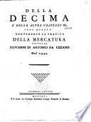 Della decima e di varie altre gravezze imposte dal comune di Firenze della moneta e della mercatura de Fiorentini fino al Secolo XVI