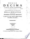 Della decima e di varie altre gravezze imposte dal comune di Firenze della moneta e della mercatura de Fiorentini fino al Secolo XVI
