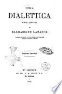 Della dialettica libri quattro di Baldassare Labanca