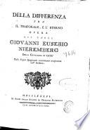 Della differenza tra il temporale, e l'eterno