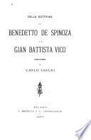Della dottrina di Benedetto de Spinoza e di Gian Battista Vico