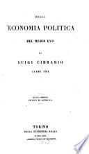 Della economia politica del medio evo