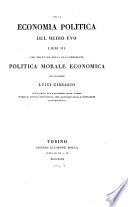 Della economia politica del medio evo