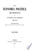 Della economia politica del medio evo