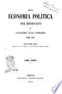 Della economia politica del Medio Evo libri tre di Luigi Cibrario