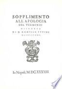 Della Famiglia Sanchez (dal sopplimento all'apologia del Terminio)