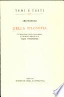 Della filosofia