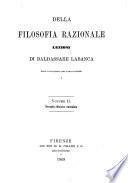 Della filosofia razionale