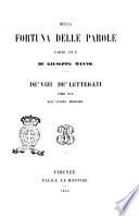 Della fortuna delle parole libri due di Giuseppe Manno