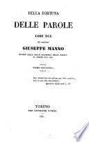 Della Fortuna delle Parole Libri due