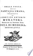 Della forza della fantasia umana