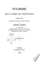 Della guerra del Peloponneso libri 8. Tucidide