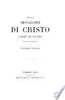 Della imitazione di Cristo libri quattro volti in italiano da Tancredi Canonico