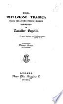 Della imitazione tragica presso gli antichi e presso i moderni ricerche [di] Bozzelli