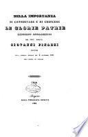 Della importanza di conservare e di crescere le glorie patrie discorso accademico letto nella pubblica sessione del 2 settembre 1841 dell'ateneo di Bergamo