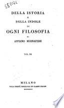 Della istoria e della indole di ogni filosofia di Appiano Buonafede