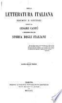 Della letteratura italiana