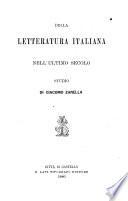 Della letteratura italiana nell'ultimo secolo