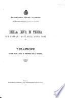 Della leva sui giovani nati nell'anno ...