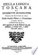 Della lingua Toscana ... libri due