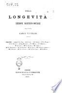 Della longevità lezioni igienico-sociali del dottor Carlo Peverada