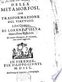 Della metamorfosi cioè trasformazione del virtuoso