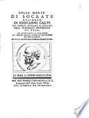Della morte di Socrate, discorso