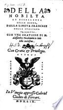 Della Nobiltà et eccelenza della donne